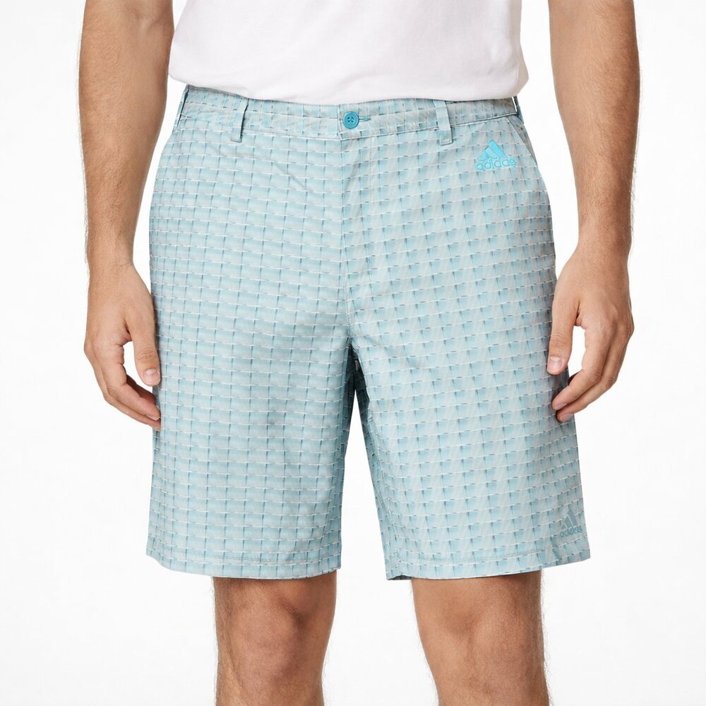 ADIDAS CLIMALITE Men’s Performance Shorts GOLF Size 38 GRAY BLUE PURPLE Vacation